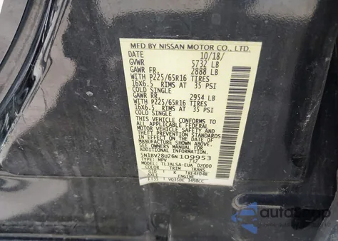 2006 Nissan Quest 3.5 S z USA, uszkodzony, nr VIN 5N1BV28U26N109953